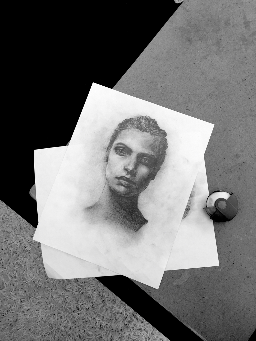 sketch portrait pencil paper black White grayscale
