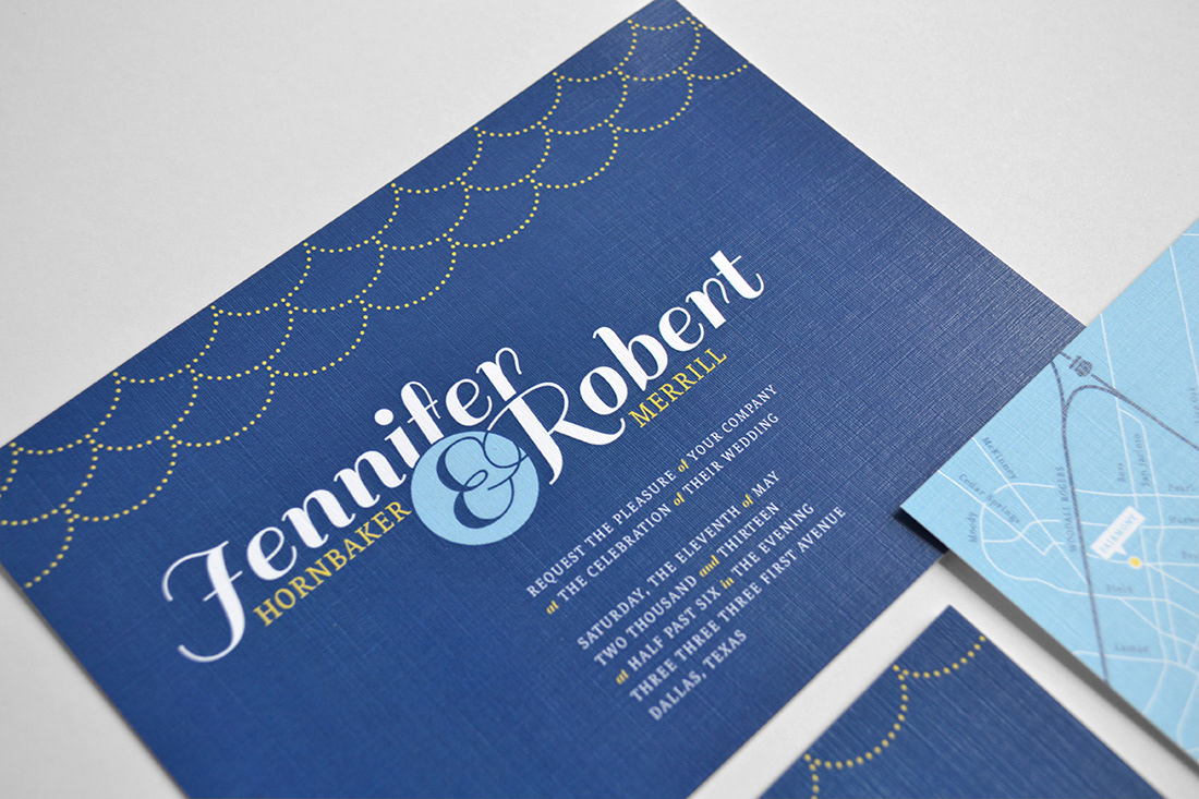 wedding Invitation print design modern lights map reply card