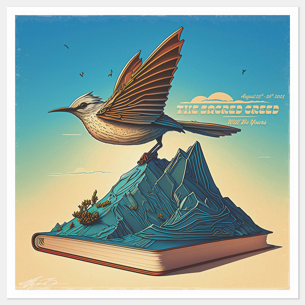 Phish music graphic design  ILLUSTRATION  surreal famous mockingbird helping friendly book Icculus