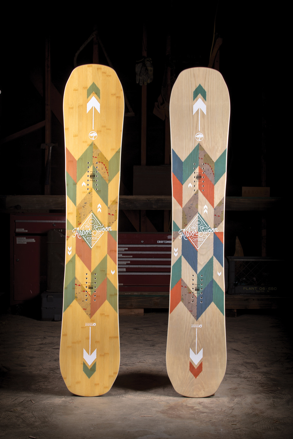 arbor snowboards snowboard wood inlay pearl Arbor Collective