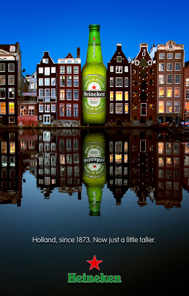 beer bottle heineken Product Photography commercial print ad Holland amsterdam photoshop photo editing conceptual star bottle