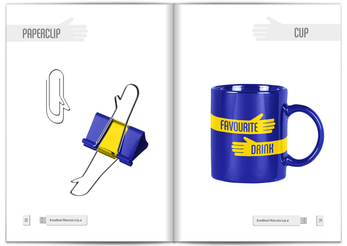 Loyality card brandbook Logotype hands hug corporate style Corporate Materials Style Guide