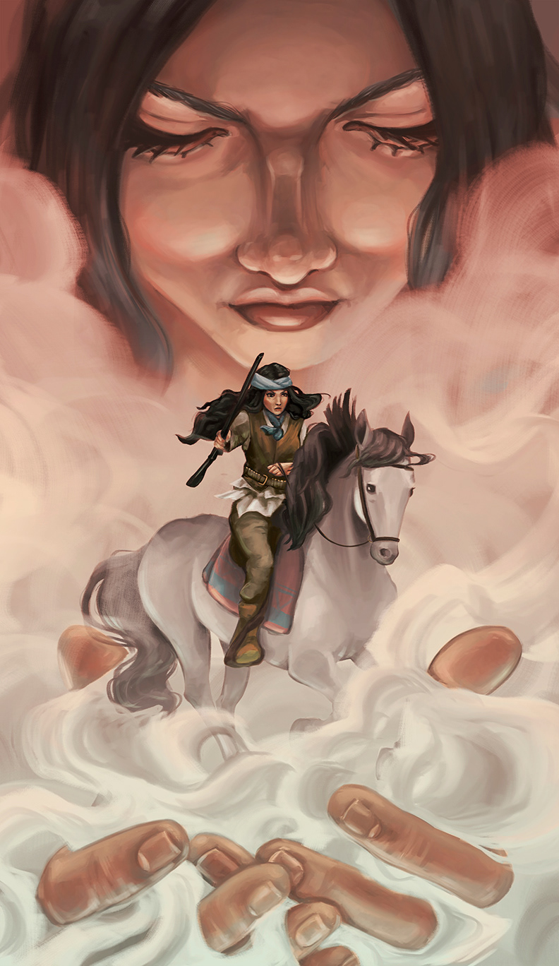 person Hero heroine book cover Editorial Illustration painting   tarot game design  Game Art publication design