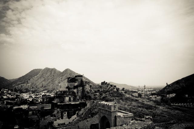 Photography  India Rajasthan amer fort Jaipur black and white