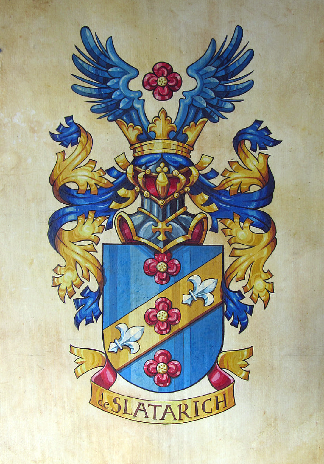 crest heraldry coat of arms rose shield Helmet Heraldic Artist nobility family history gouache heraldic rose handmade traditional history wappen