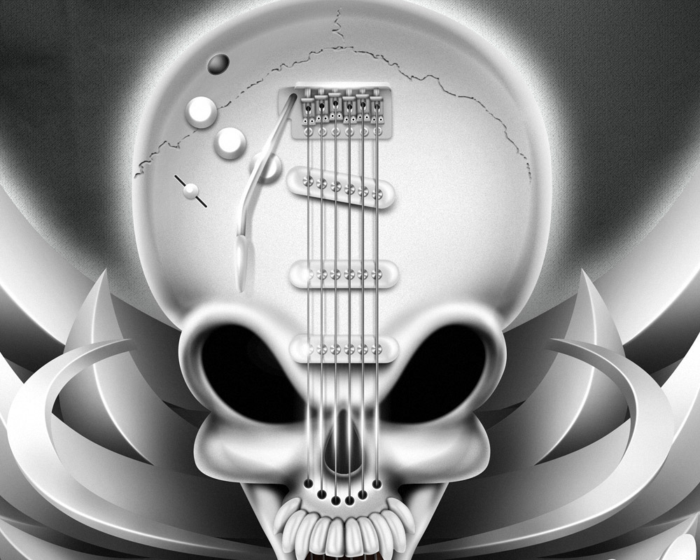 poster tees t-shirt rock skull graphic black type Shadows