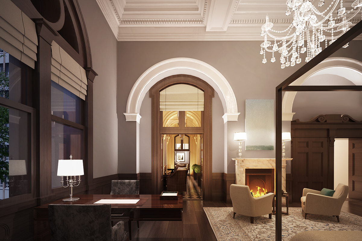 sydney raffles sandstone hotel tower heritage CGI
