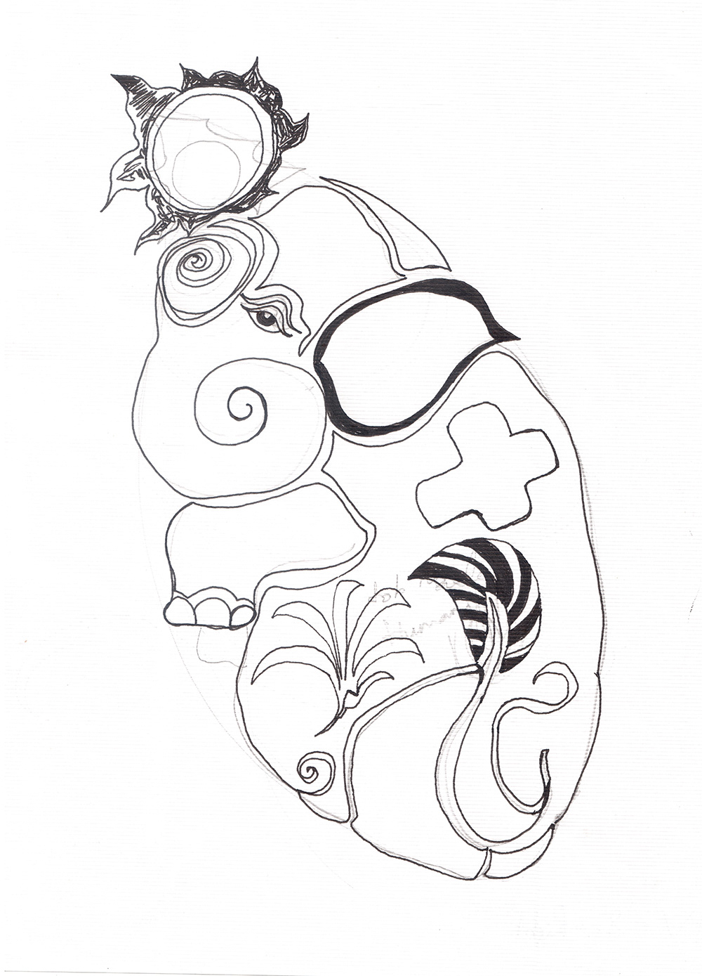 Kiruku Buddha buddhism bodhi tree yin-yang wisdom logo