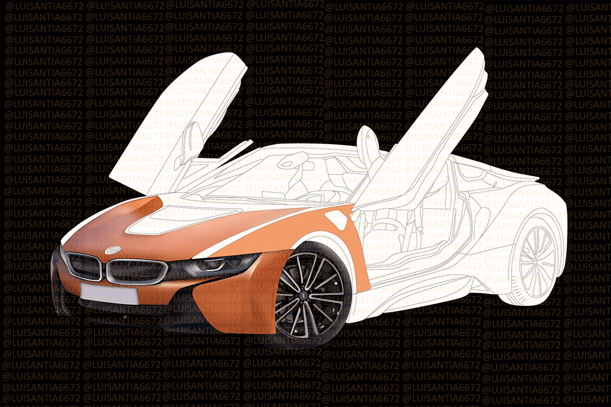 art automotive   concept ILLUSTRATION  Vehicle 3D BMW car photography identidade visual logo
