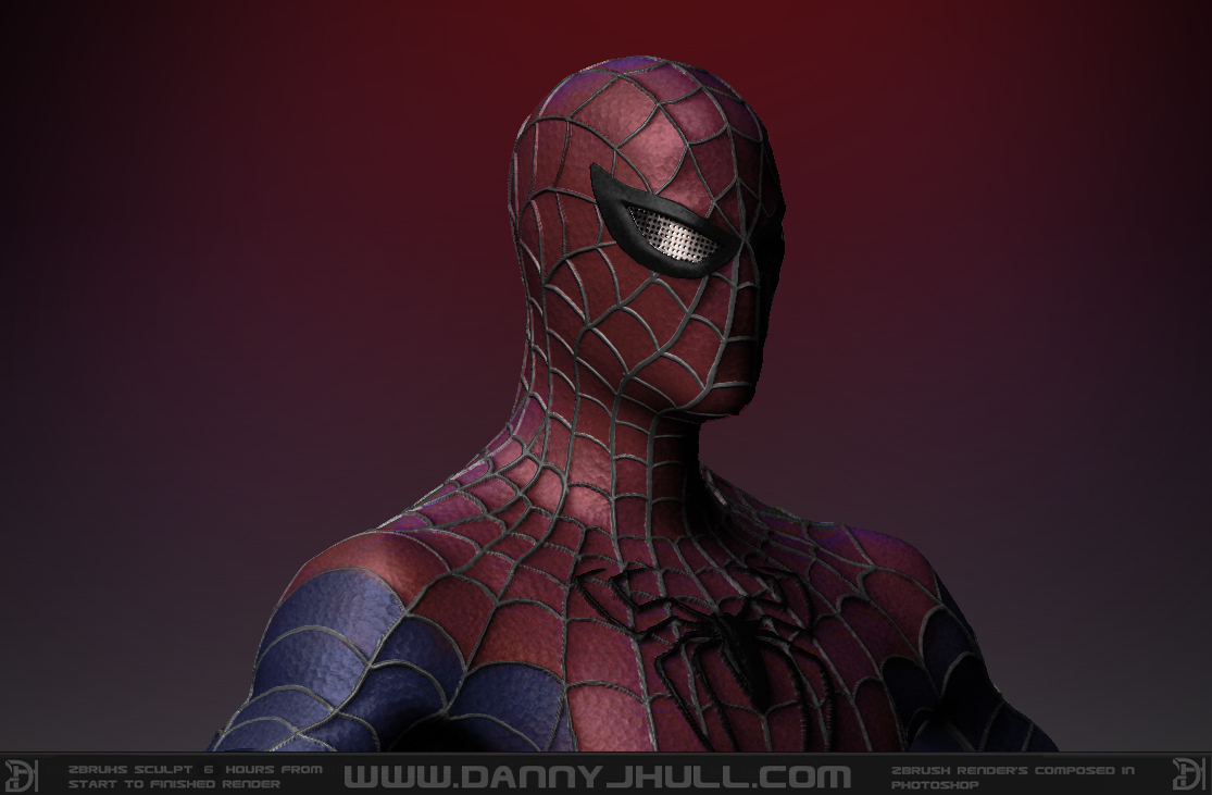 spiderman sculpture Avengers 3D Zbrush Super Hero Hero Sculpt Game Art Character design 3ddsmax Mudbox Maya