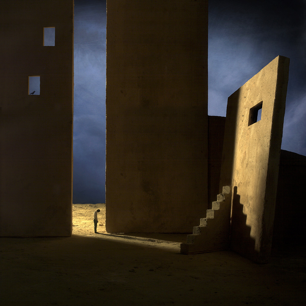 surreal architecture conceptual shadow dark square creations inner landscapes marcin sacha