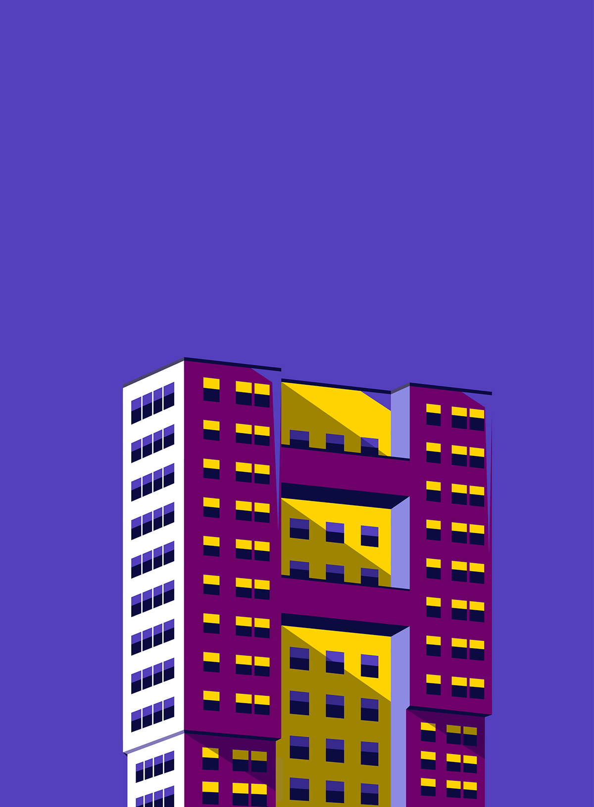 architecture edifice buildings minimalist poster series deco simple windows Office