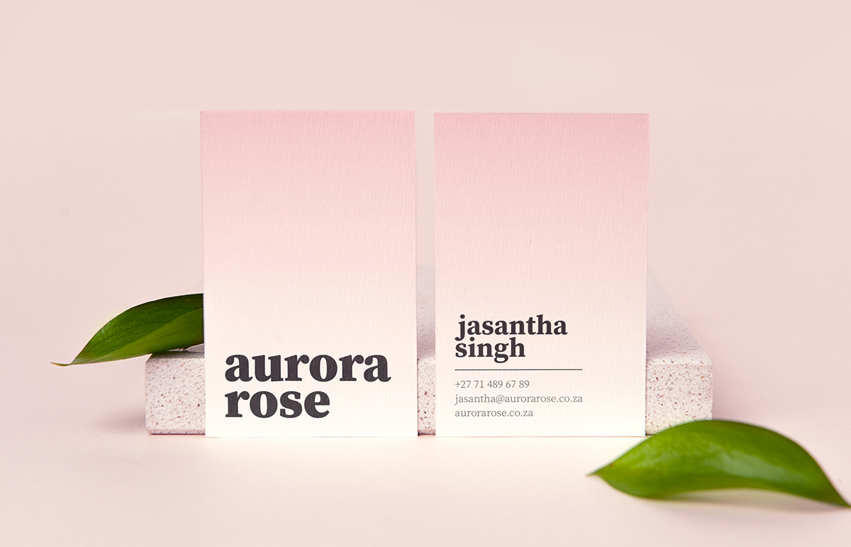 identity brand skincare beauty minimal organic aurora rose made agency cape town south africa