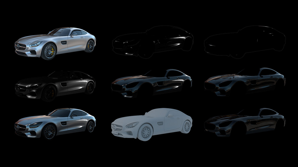 AMG GT mercedes CGI postproduction retouch look automotive   habermann usa Street Sportscar silver