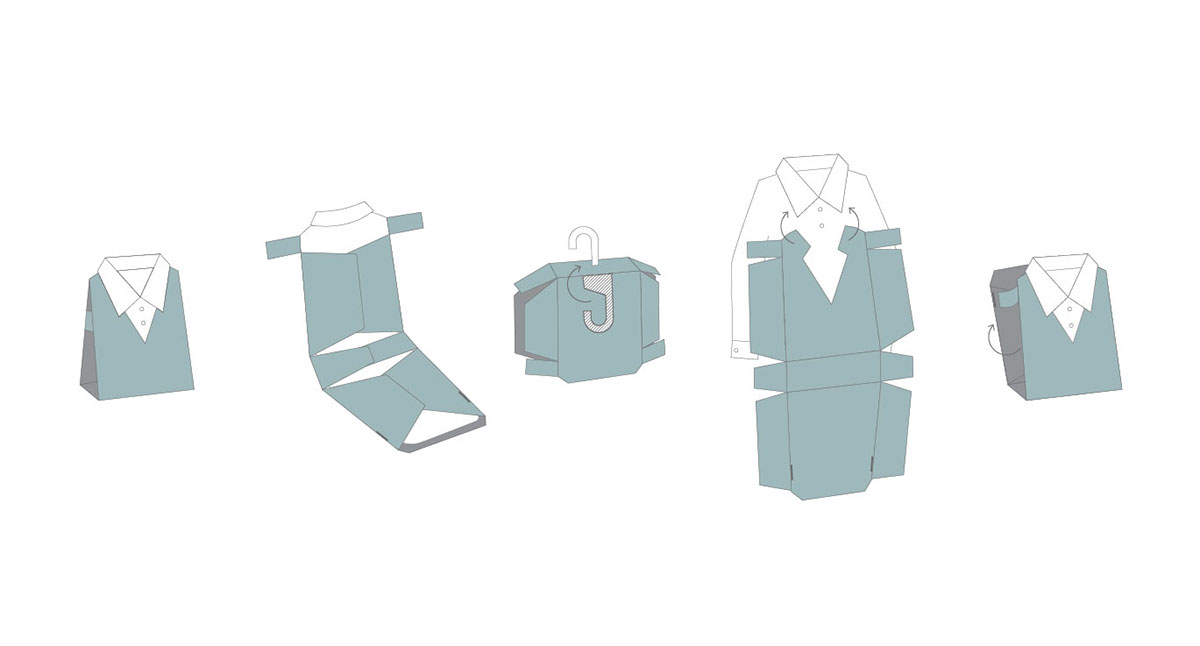 redesign Men's Dress Shirt dress shirt fashion packaging men's standard green design environmentally friendly