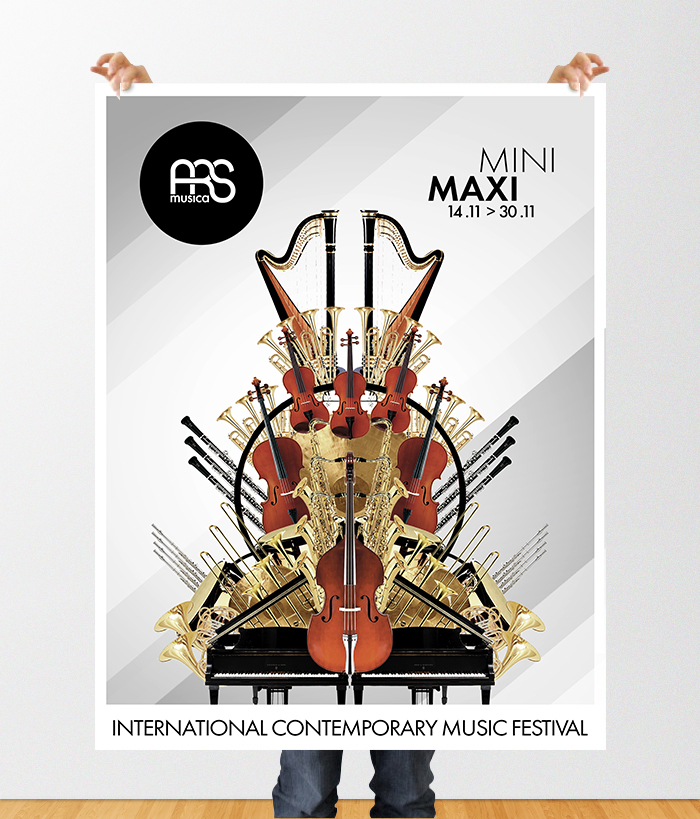 print musica ars Musique Event magazine Artiste minimal maximal symmetry concert logo
