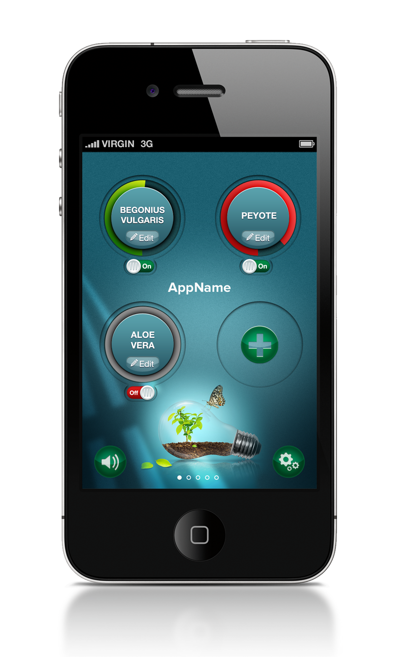 iphone  UI ios timer app alarm Plant