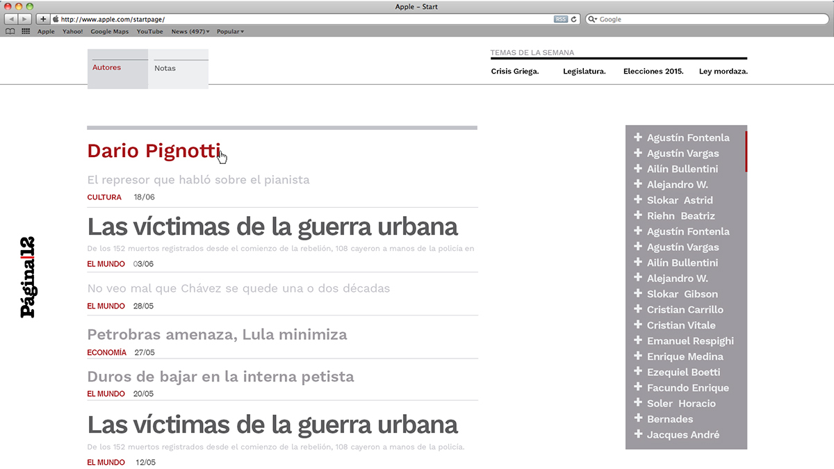 diario periodico newspaper Web Diseño web