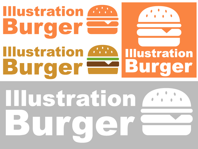 Illustration Burger  illustrationburger Food  logo Icon orange
