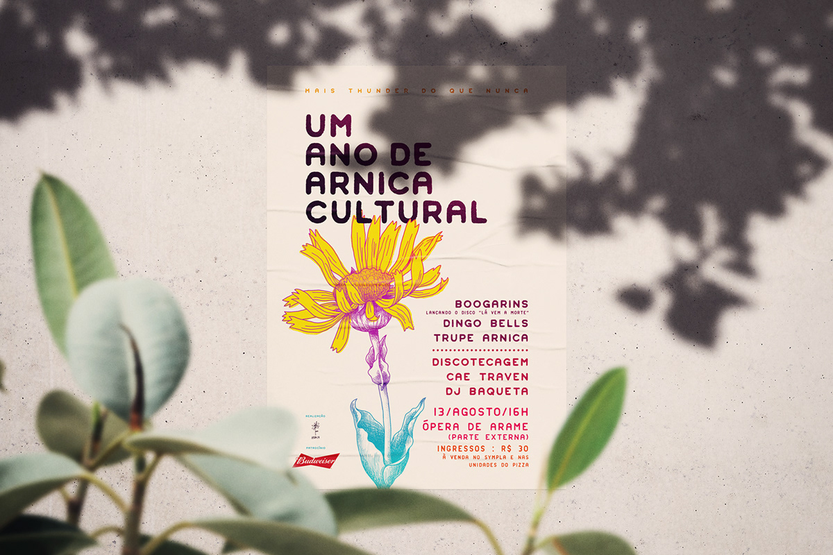 ILLUSTRATION  poster gig poster festival music arnica flower