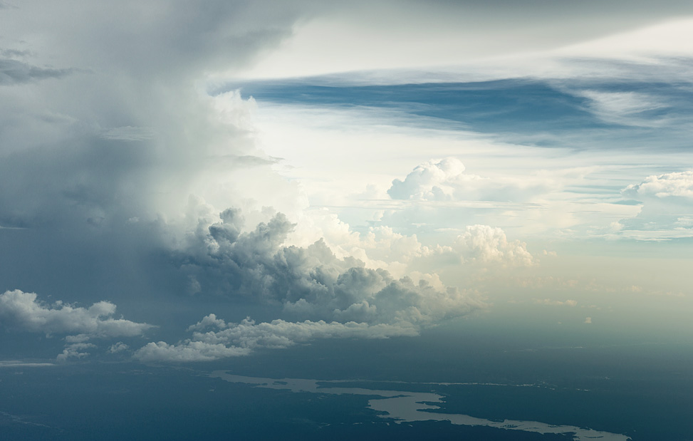 Aerial from above above clouds cloud Brazil manaus Amazon Nature SKY Cumulus Clouds aerial photograph