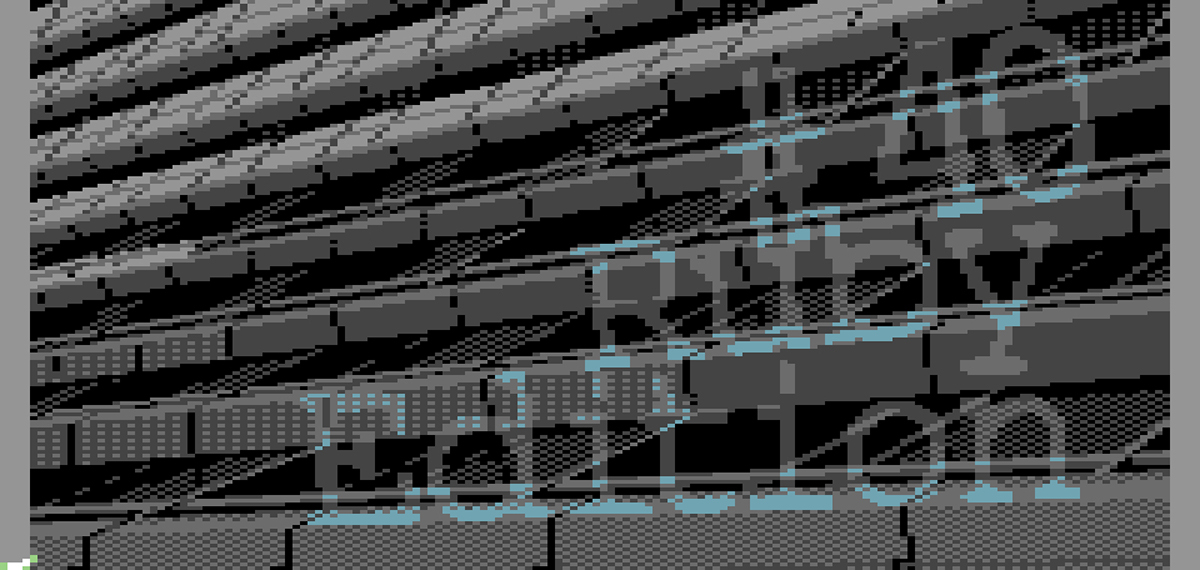 building banners commodore 64 demoscene architecture pixel 8bit