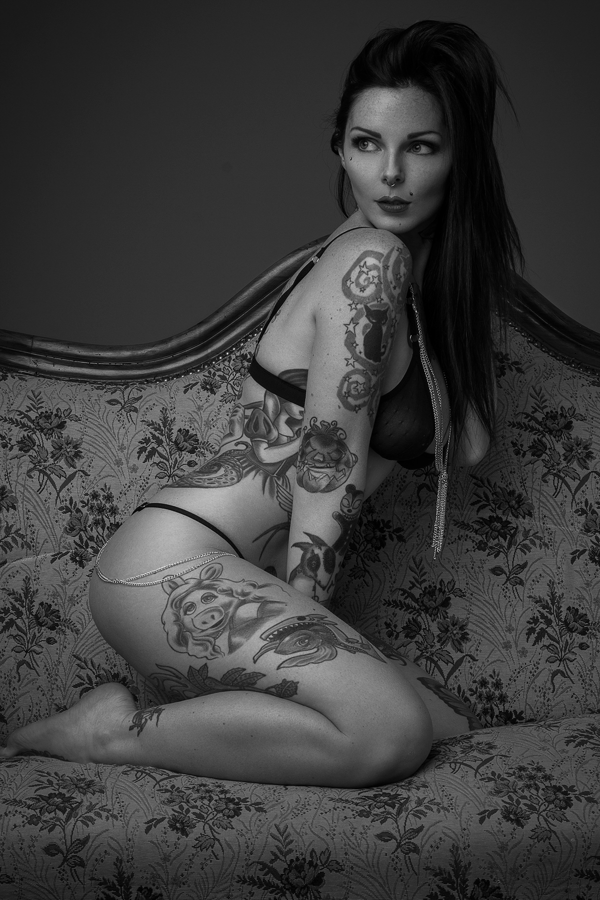 model lingerie tattoo riae