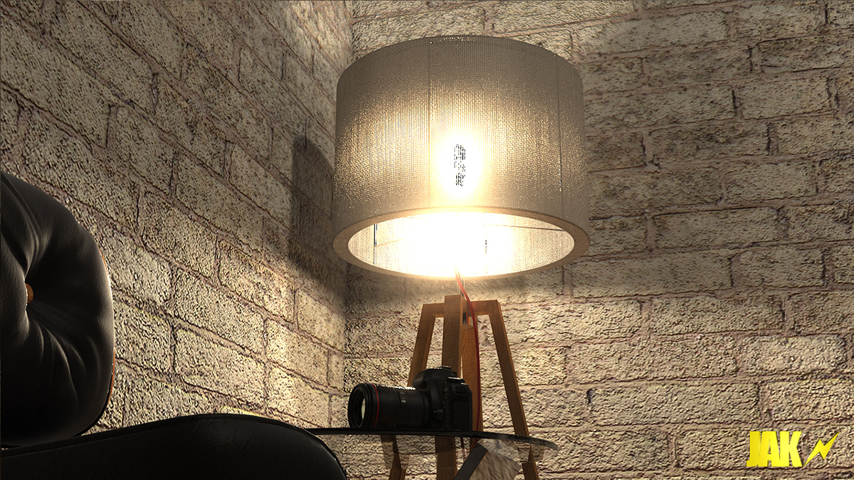 3D Interior Condo brick mental ray 3ds max CG CGI design living room furniture lighting texturing rendering