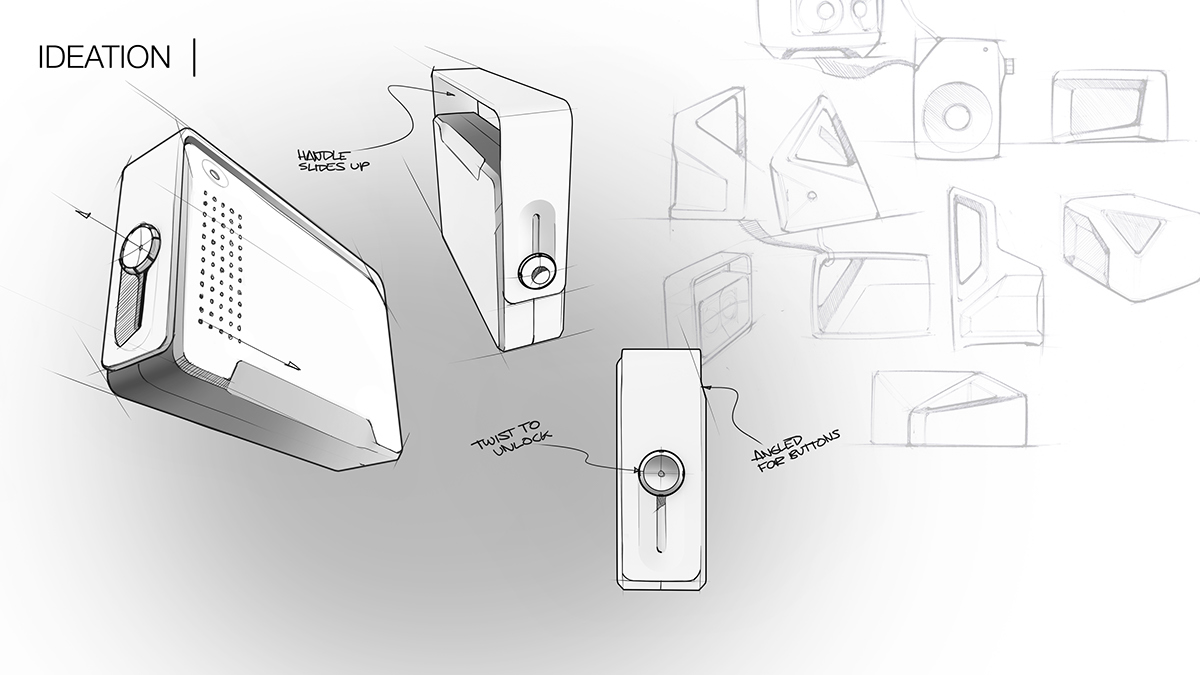 sketching speaker bluetooth speaker consumer electronics portfolio