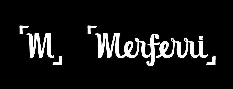 logo lettering photographer Merferri