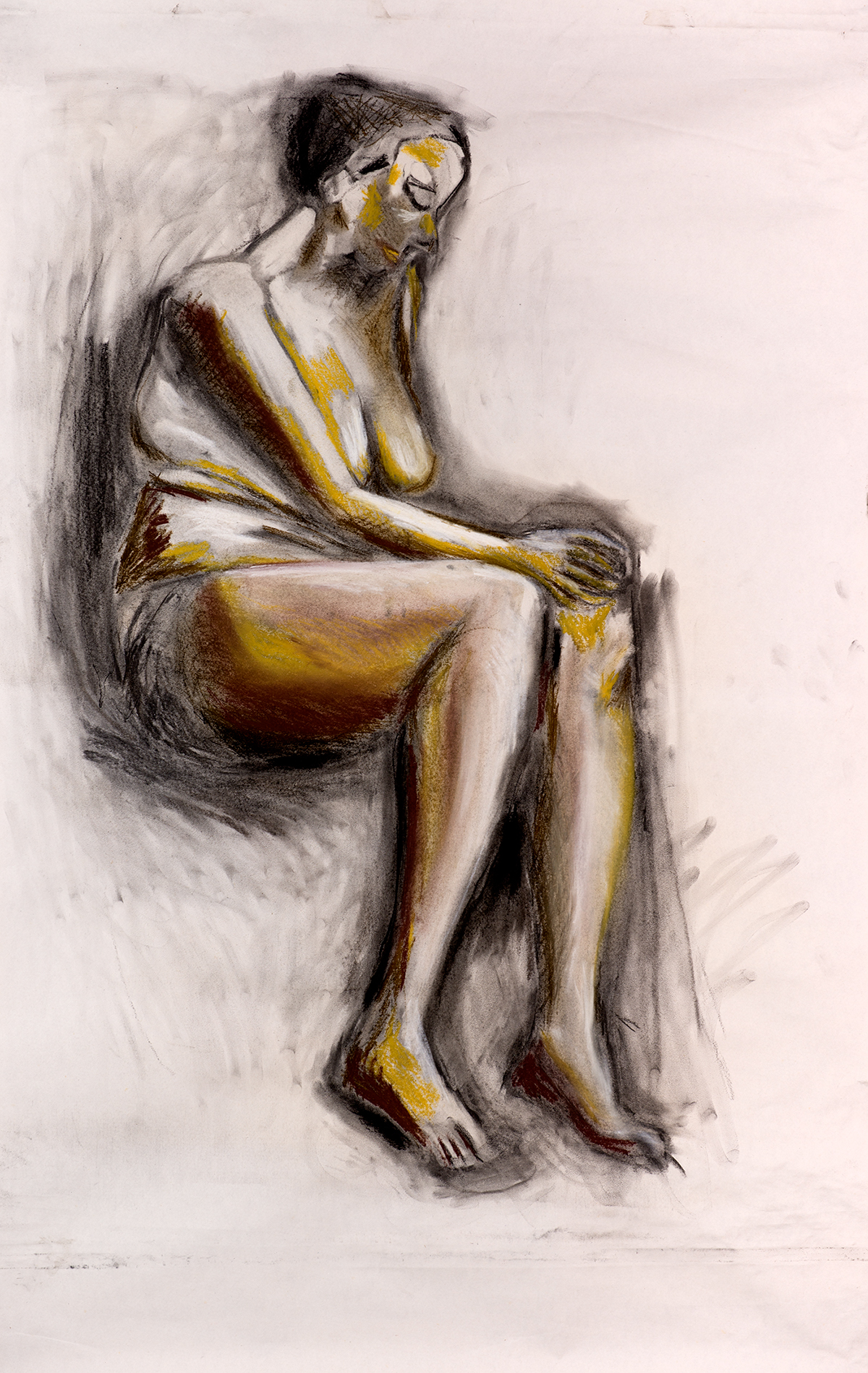 body portrait figural chalk men woman