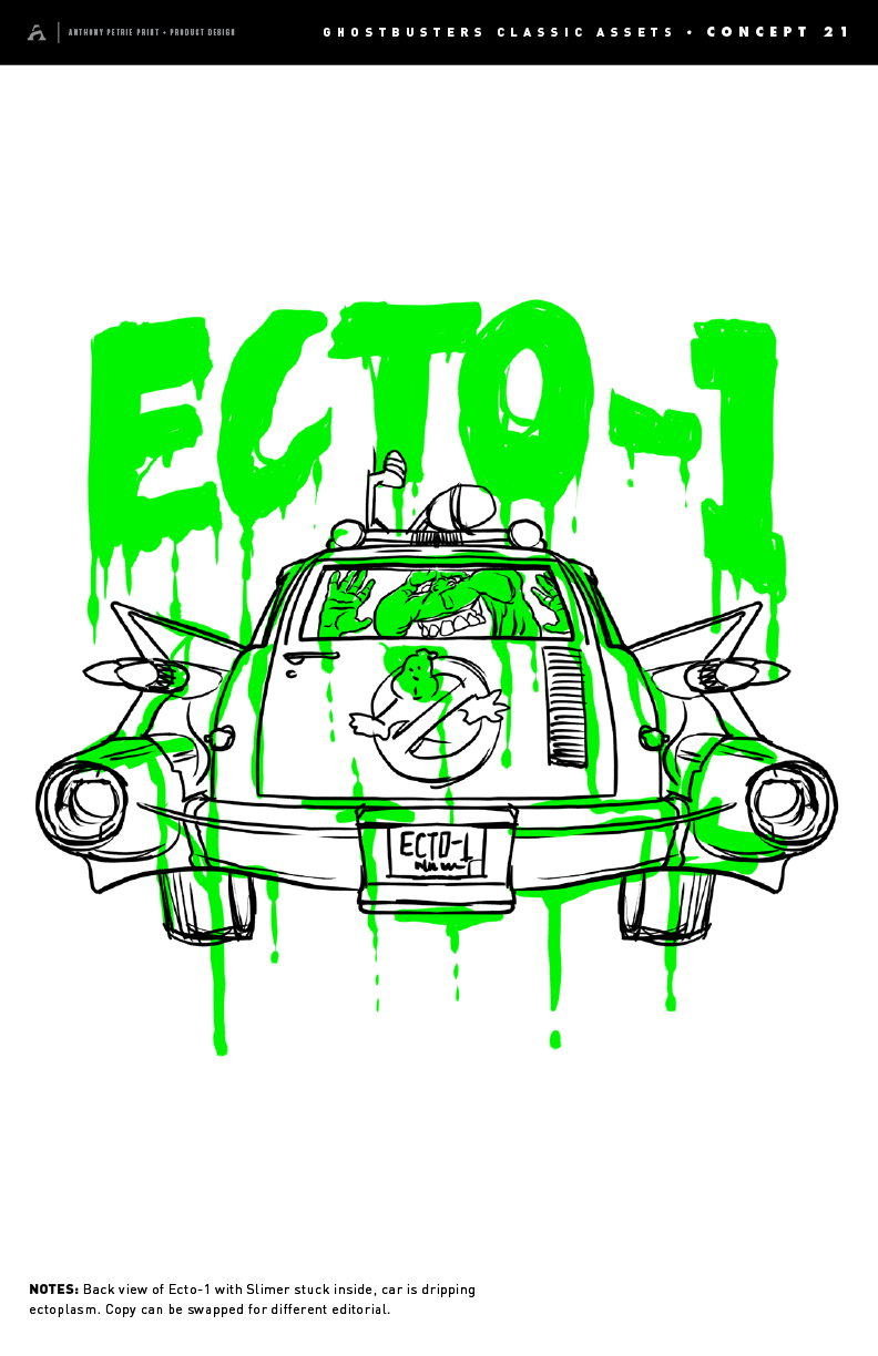 Ghostbusters Style Guide Slimer Ecto1 branding guide 80s movies stay puft