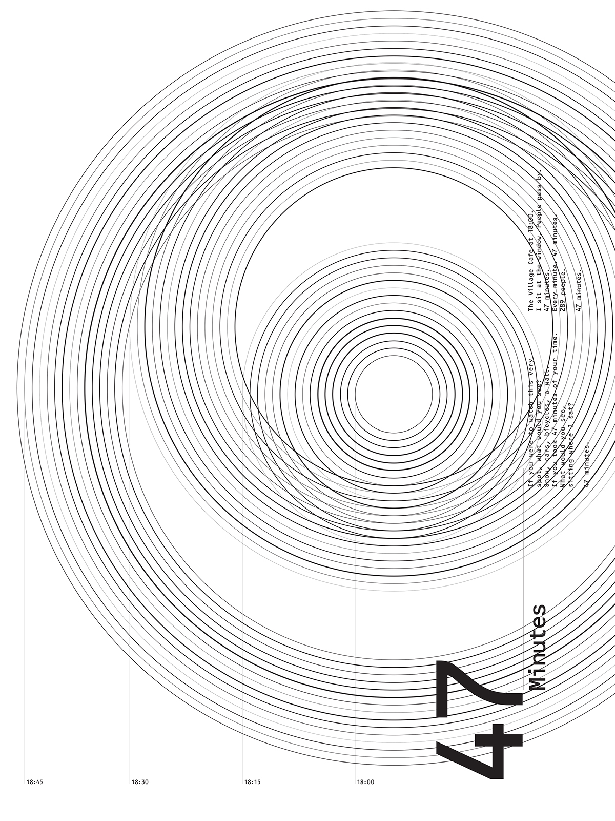 visual narrative typographic line shape Form poster