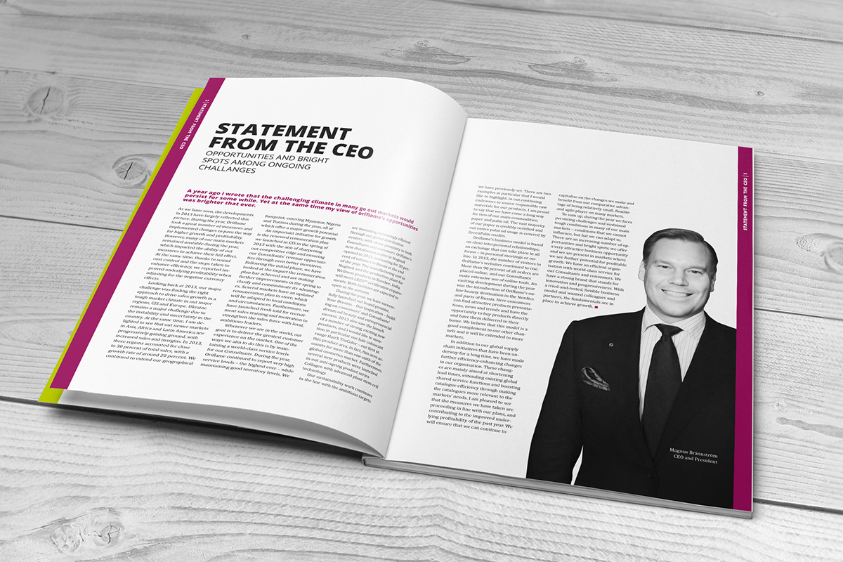 annual report oriflame report Layout