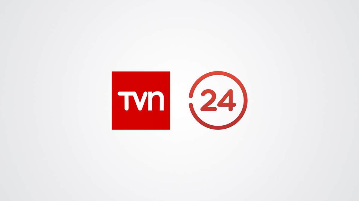 news red 24 horas noticias on air television chile Channel canal tv chili rojo minimal motion broadcast
