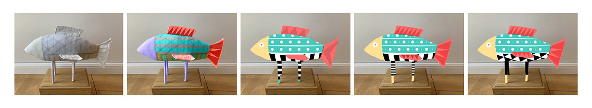 craft deep sea fish handmade Painted Pop Art sea toy toydesign water