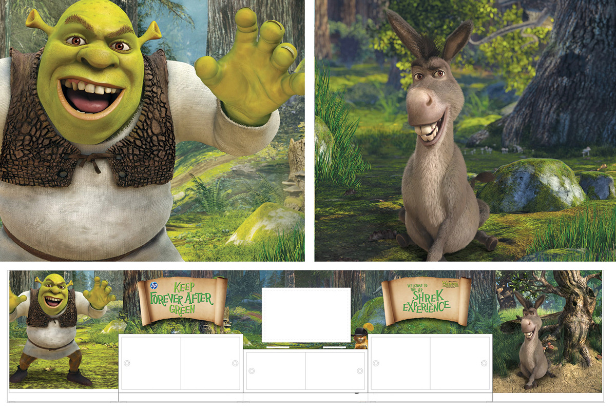 hp shrek Experience Hollingsworth beeline group environment store Point of Purchase pop marketing   Promotion Shopping