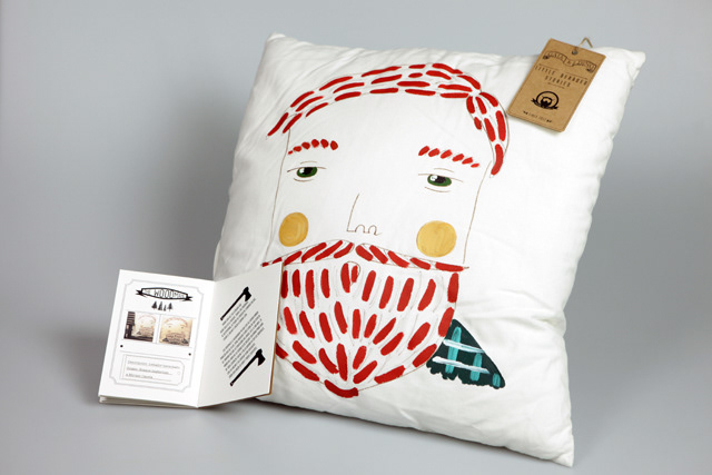 pillows Painted handmade storytelling   book catalog beardedmen ArtDirection socialnetworks product brand editorial