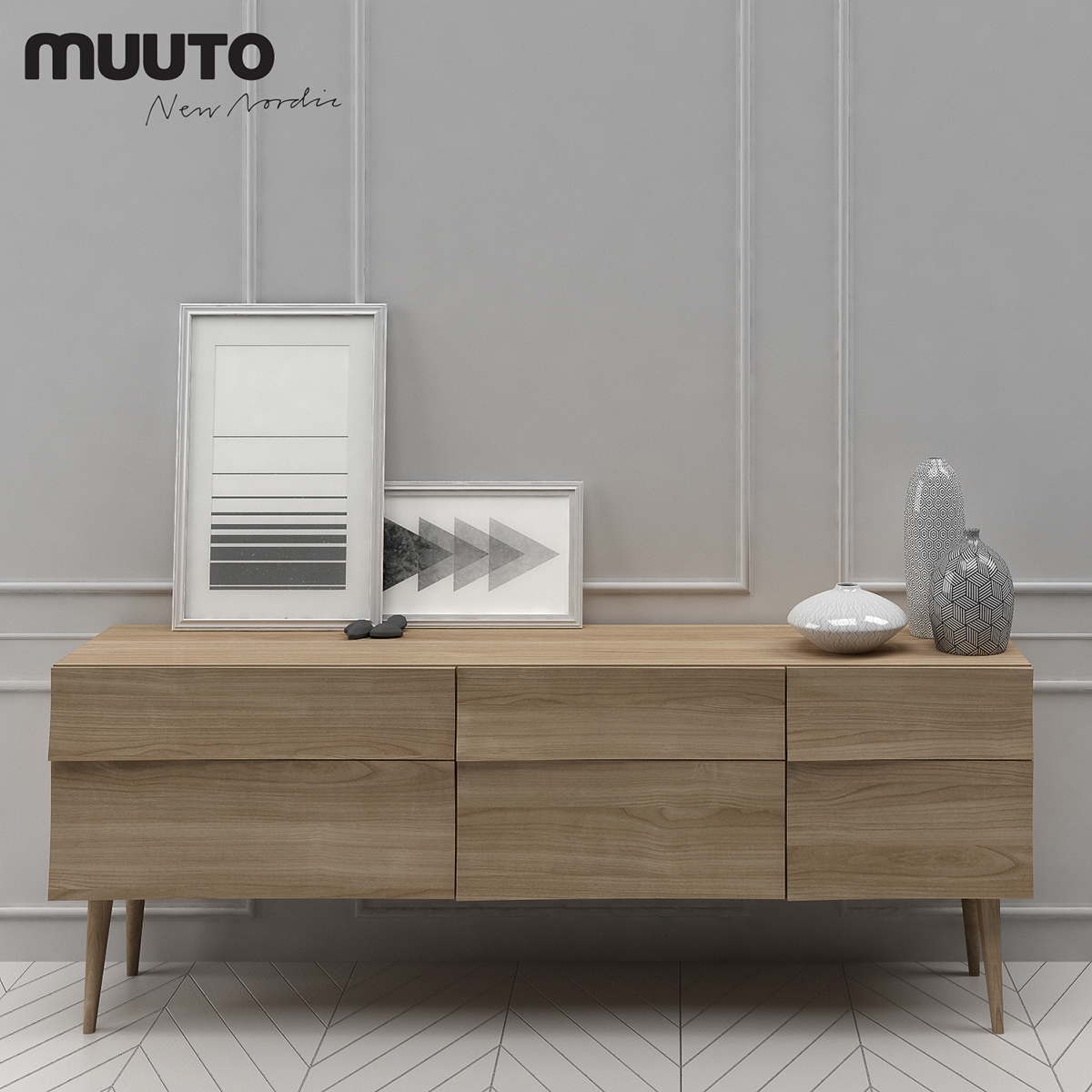 3D model download Muuto sideboard chest of drawers 3D model