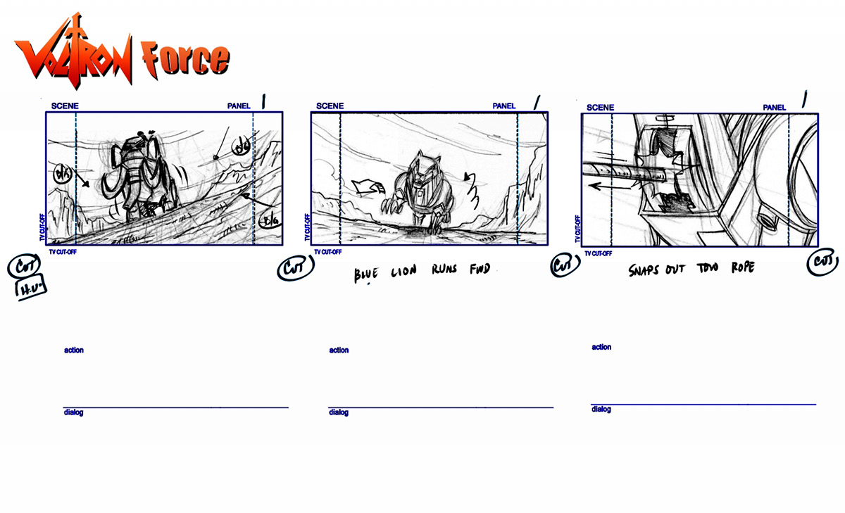 Animation Voltron Force Storyboards