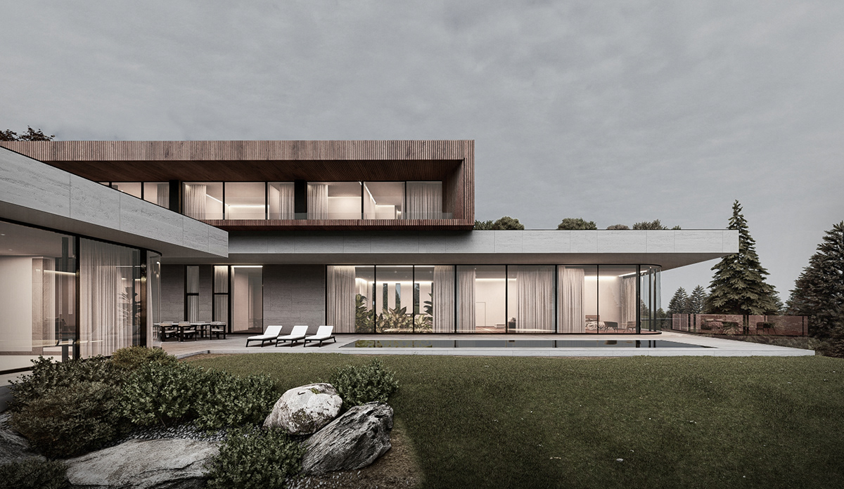 architecture house luxury minimal modern Villa