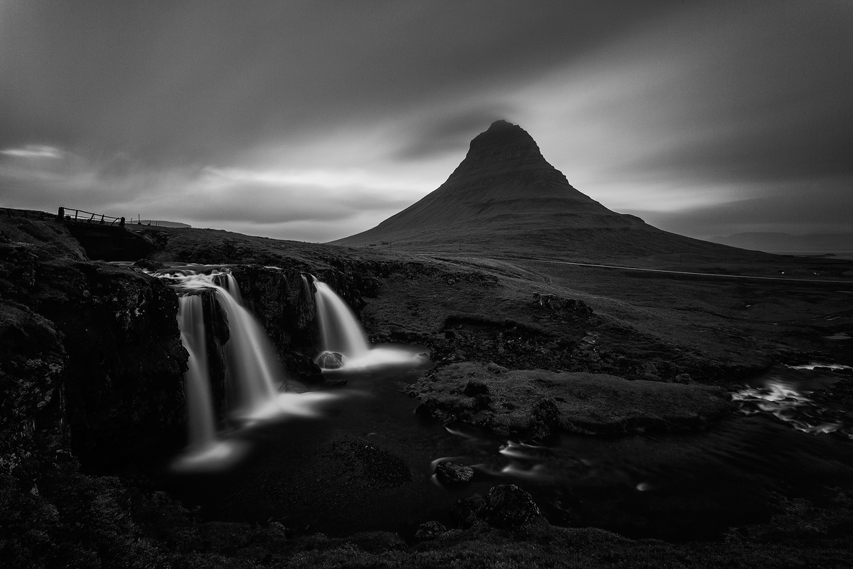 iceland Travel black and white mood contrasty