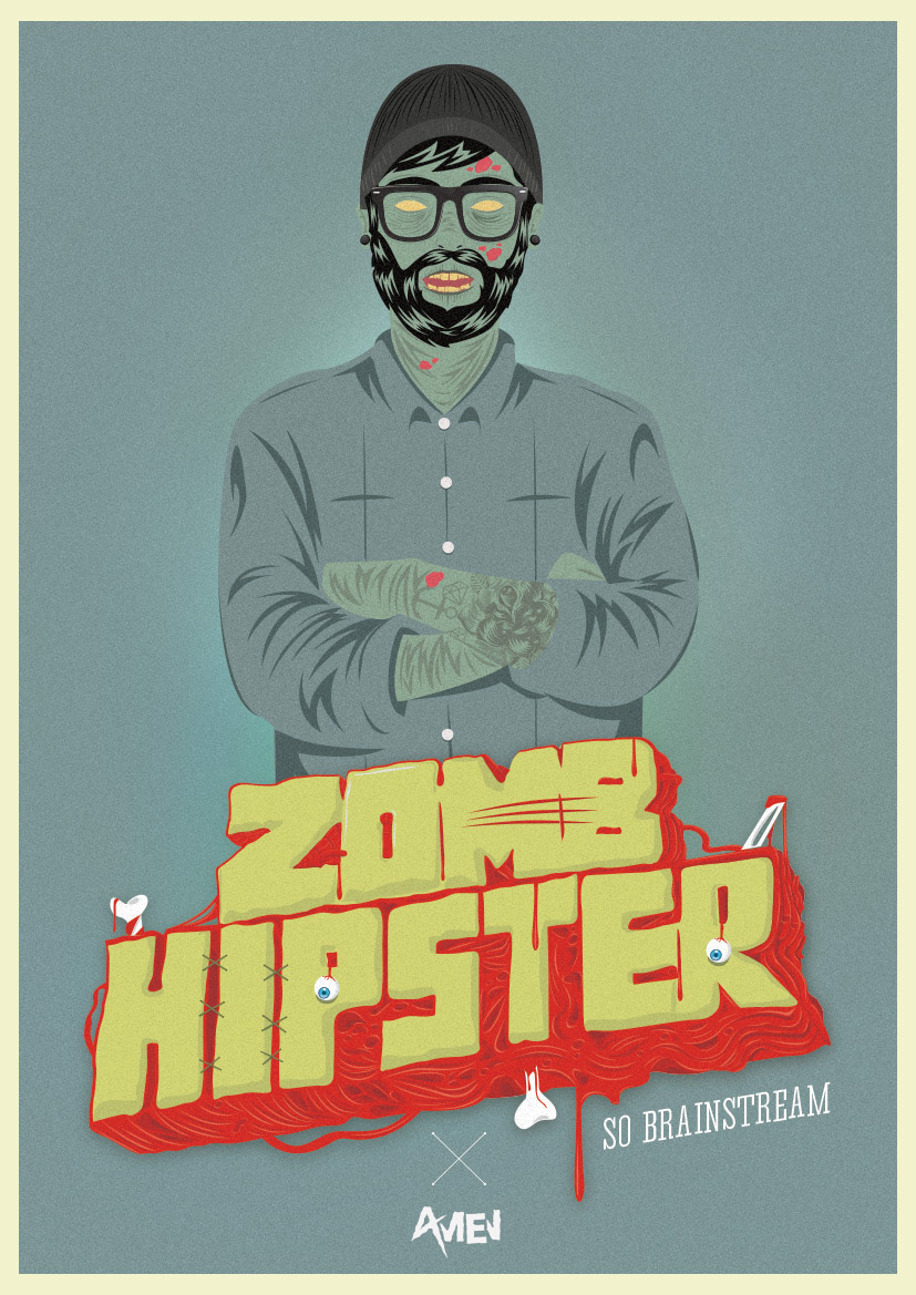 type Typographie typo zombie zomb Hipster luxembourg Amen julien renault