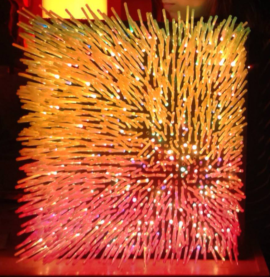 installation light art light straws panel Workshop recycle eco colors christmas lights DIY Hipster craft