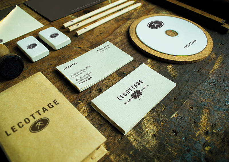 lecottage rural hotel brand identity Corporate Identity Stationery design