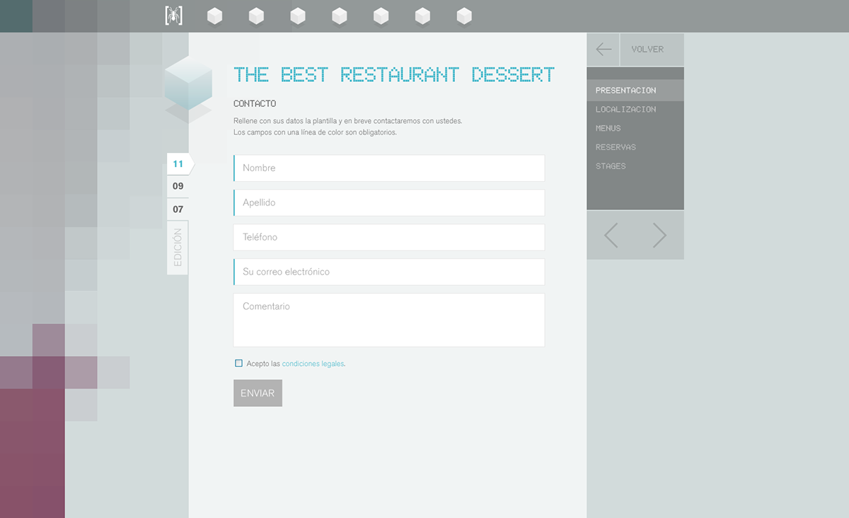 GUI restaurant Web icons 3D