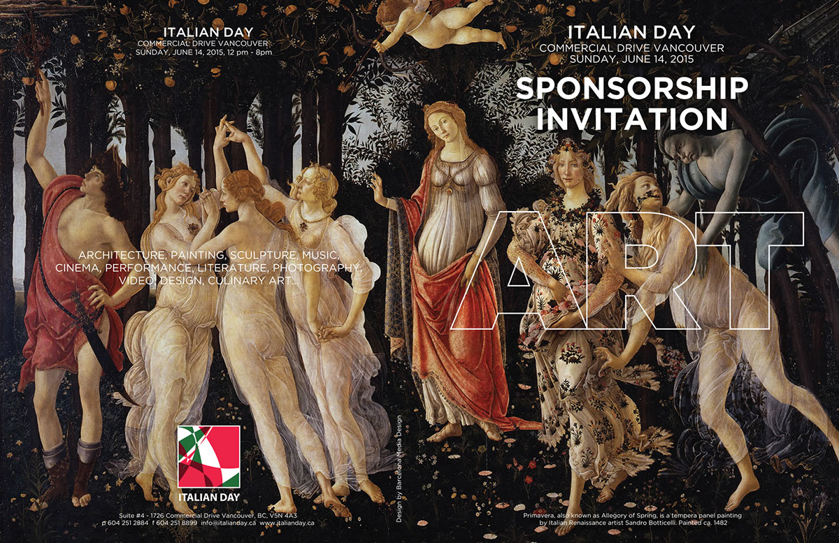 Italian Day Vancouver Italian Day 2015 leaflet design vancouver brochure design vancouver graphic design vancouver editorial design 