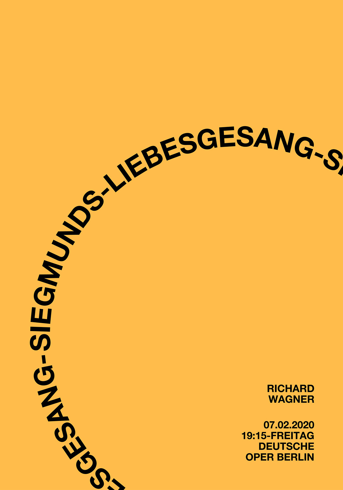 Deutsche Oper graphic opera poster Poster Design print Richard Wagner Swiss Poster typographic posters typography  