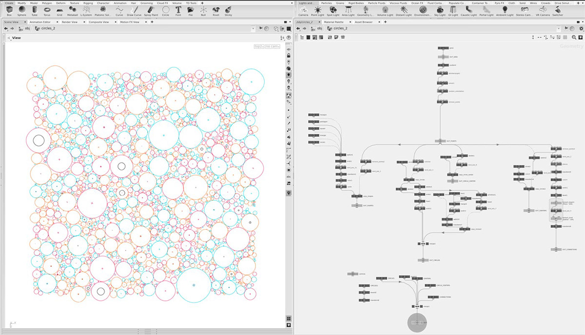 CMYK typography   digital art circles packing color poster Procedural generative