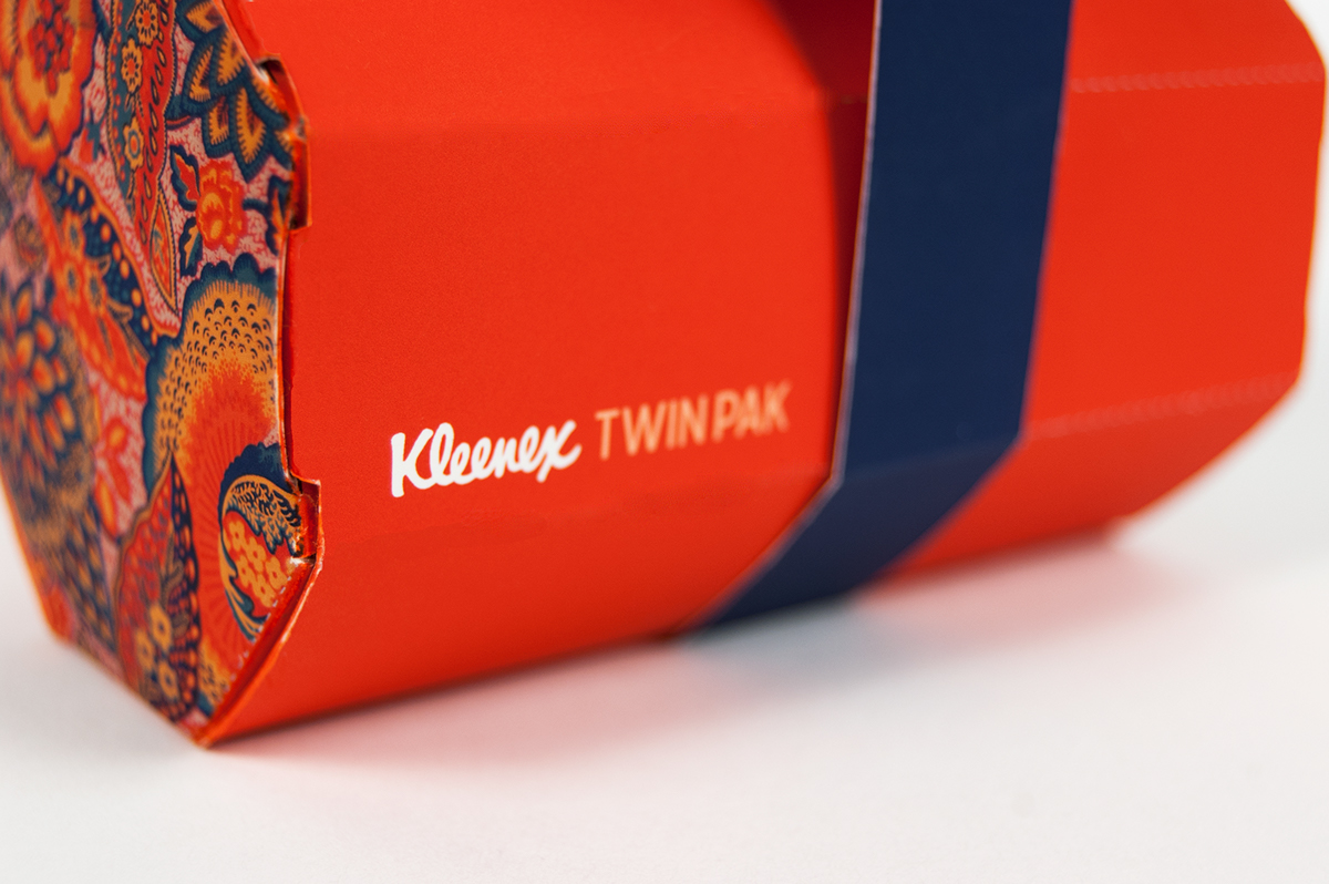 package box tissue kleenex score fold pattern